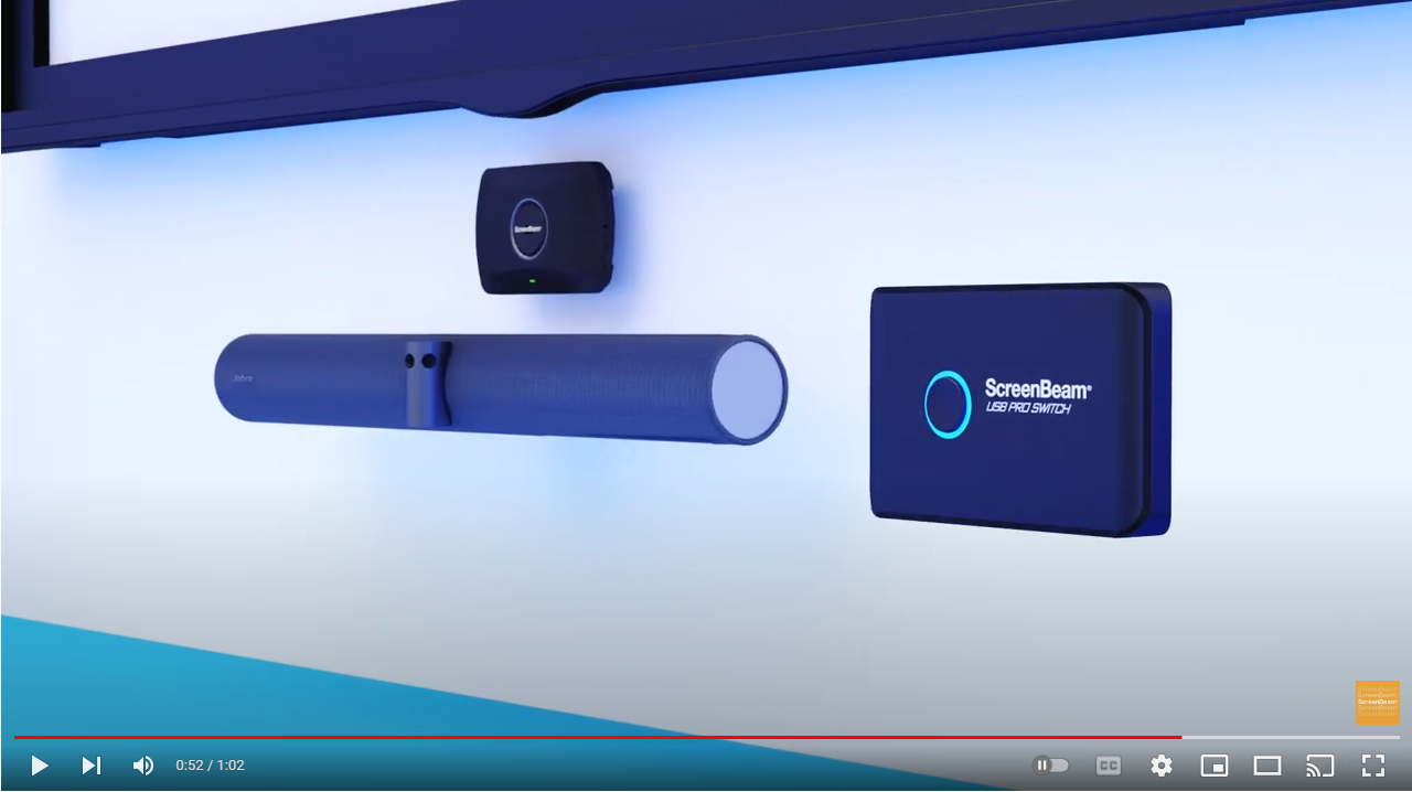 ScreenBeam USB Pro Switch intelligently enhances UC room integration to support BYOM