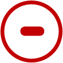 red minus symbol