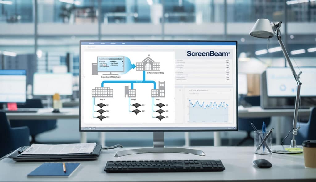 Using ScreenBeam app on a display screen