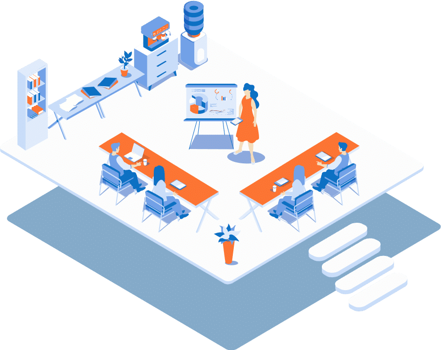 Illustration of how ScreenBeam is being used