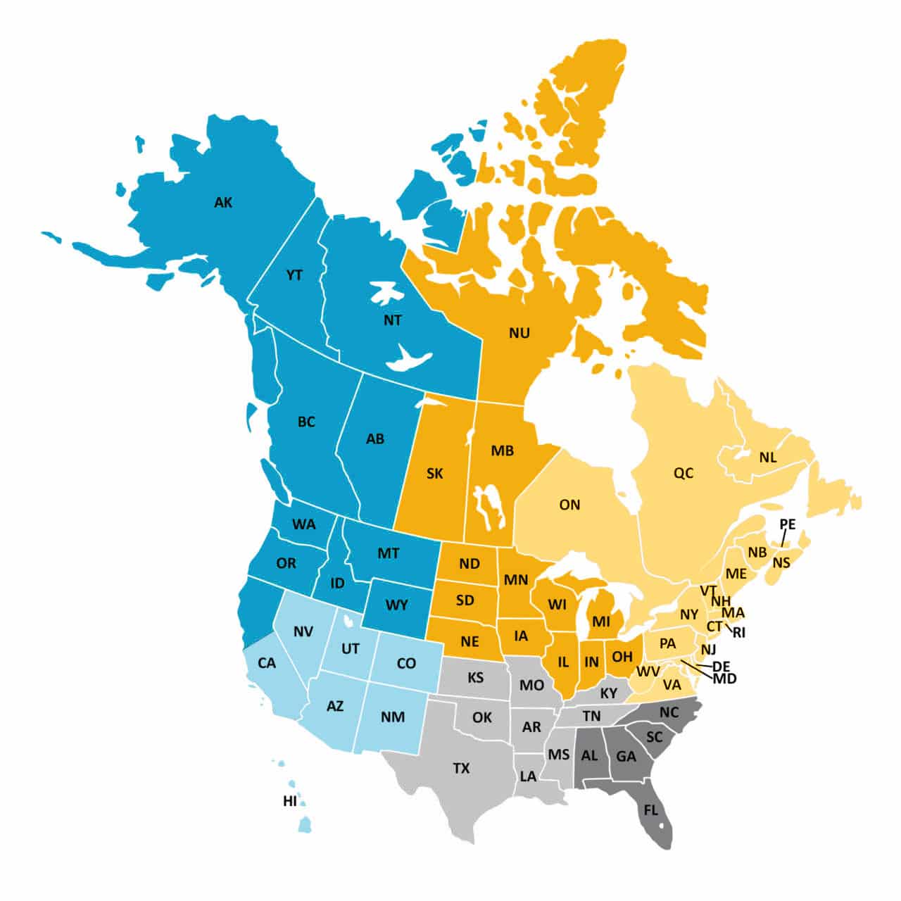 Gerentes regionales de América del Norte
