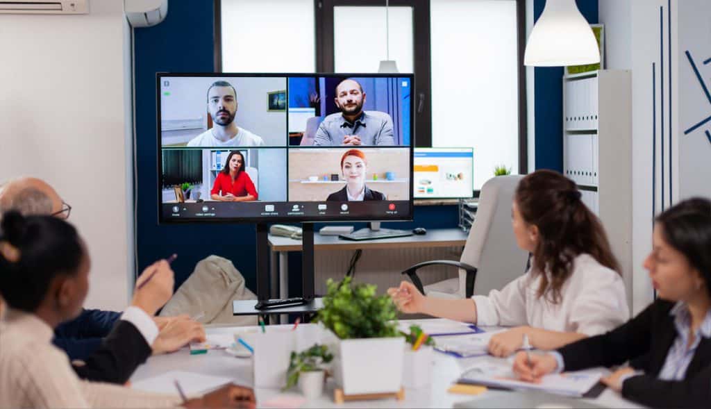 group of people on a zoom call