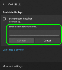 How to connect - Screenbeam